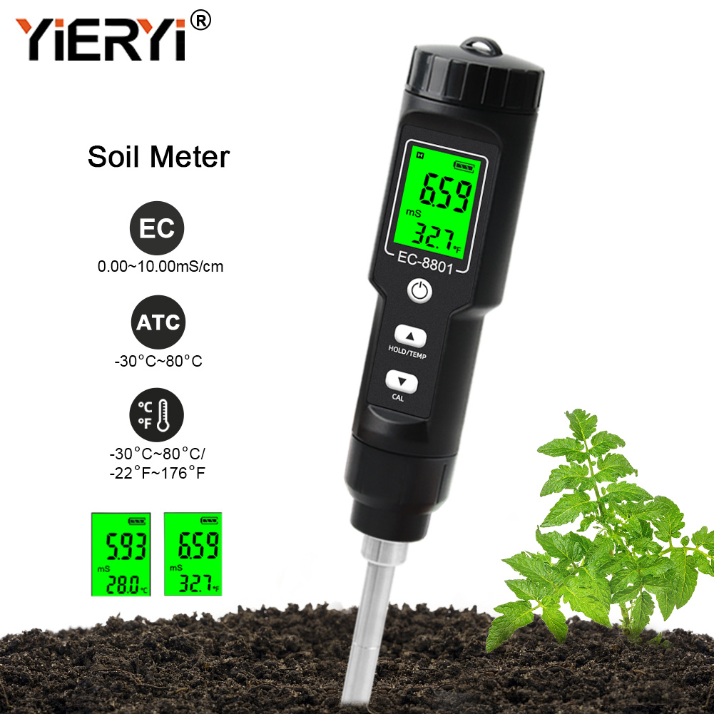 Yieryi EC/TEMP testeur de sol  - Agriculture Farming Hand Tools avis et prix