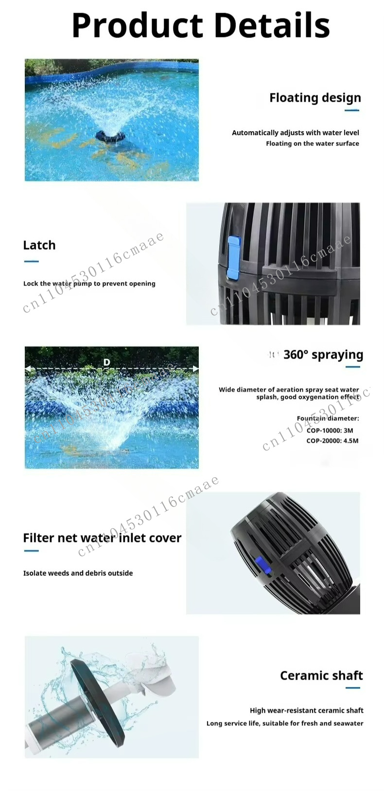 Pompe à fontaine flottante LED - Farm Pond Liner avis et prix